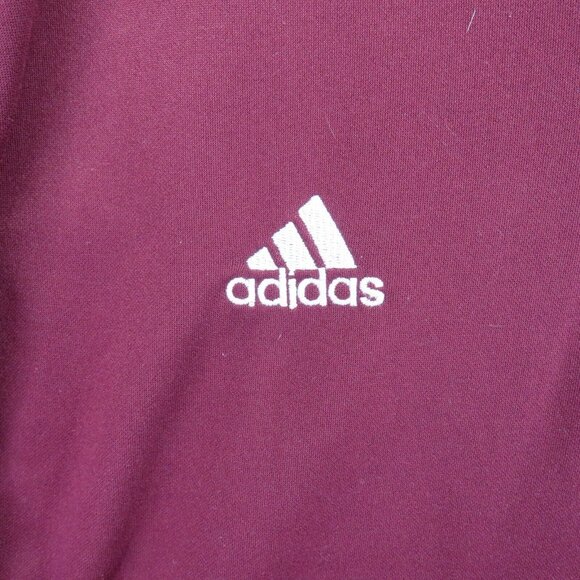Adidas Jacket Size Medium Mississippi State 1/4 Zip Windbreaker Burgundy Red - Picture 4 of 12
